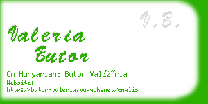 valeria butor business card